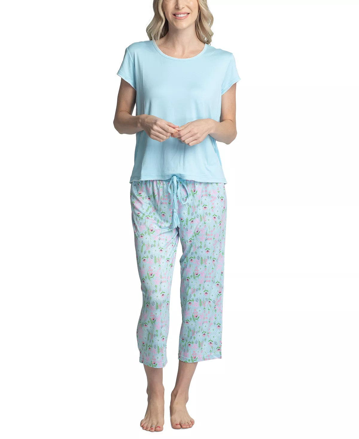 Muk Luks Women's Super Soft 2-Pc. T-Shirt & Capri Pajama Set 6 Muk Luks Women's Super Soft 2-Pc. T-Shirt & Capri Pajama Set - Image 6