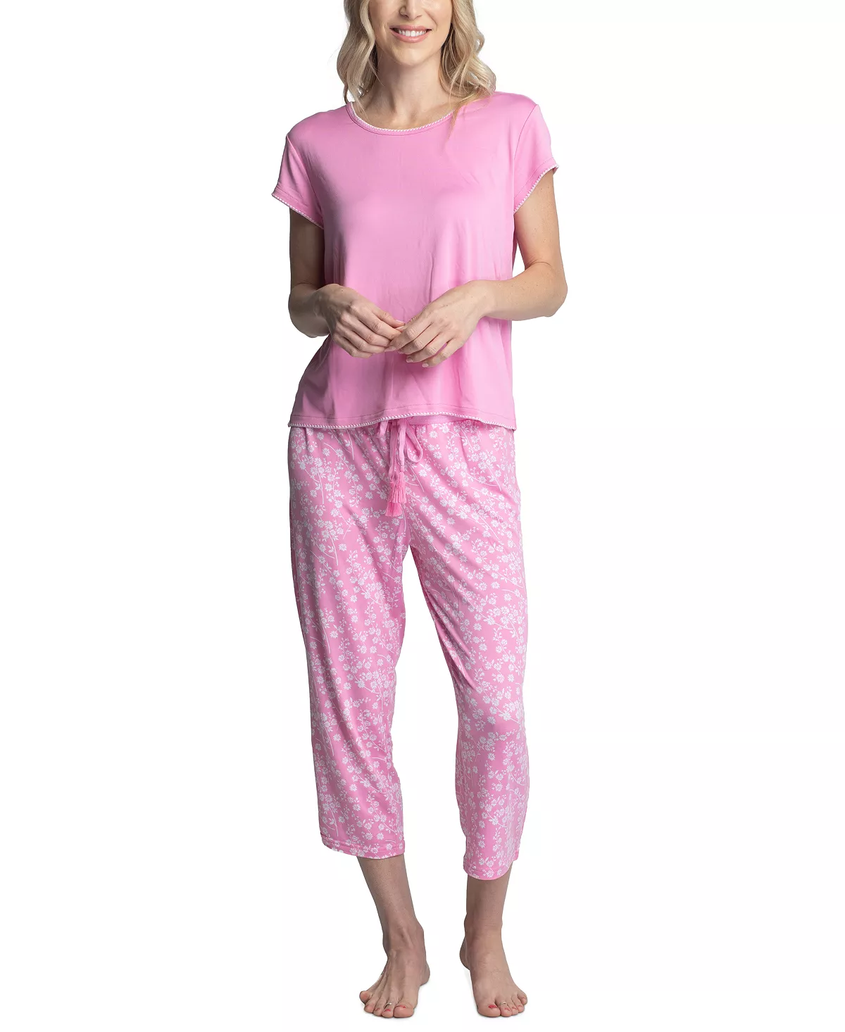Muk Luks Women's Super Soft 2-Pc. T-Shirt & Capri Pajama Set 10 Muk Luks Women's Super Soft 2-Pc. T-Shirt & Capri Pajama Set - Image 10