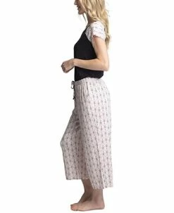 Muk Luks Women's Twinning 2-Pc. Short Sleeve & Capri Pajama Set -White Mark Shop 21534537 fpx