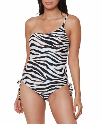 Bar III Zebra-Print One-Piece Swimsuit, Created For Macy's 2 Bar III Zebra-Print One-Piece Swimsuit, Created For Macy's - Image 2
