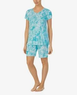 Ellen Tracy Women's Boxer Short Sleeves Pajama Set, 2 Piece 8 Ellen Tracy Women's Boxer Short Sleeves Pajama Set, 2 Piece -White Mark Shop 21560696 fpx
