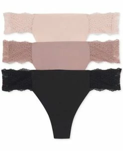 Alternative view of B.TEMPT'D Women's B.Bare 3 Pack Thong Underwear 970367