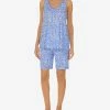 Ellen Tracy Women's Bermuda Sleeveless Pajama Set, 2 Piece