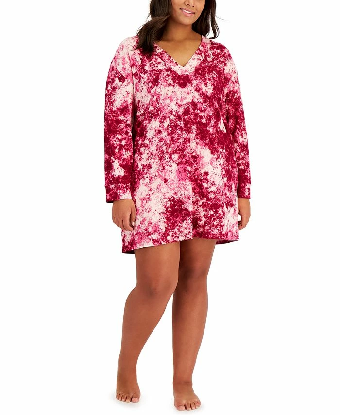 Jenni Plus Size Long Sleeve Printed Sleepshirt, Created For Macy's 1 Jenni Plus Size Long Sleeve Printed Sleepshirt, Created For Macy's