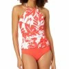 Anne Cole Women's Coastal Palm Printed High-Neck Tankini Top & Bottoms