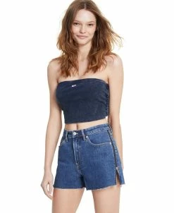 Tommy Jeans High-Rise Logo-Zipper Shorts