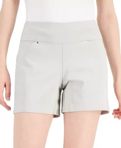 INC International Concepts Women's Mid-Rise Pull-On Shorts, Created For Macy's -White Mark Shop 21721317 fpx