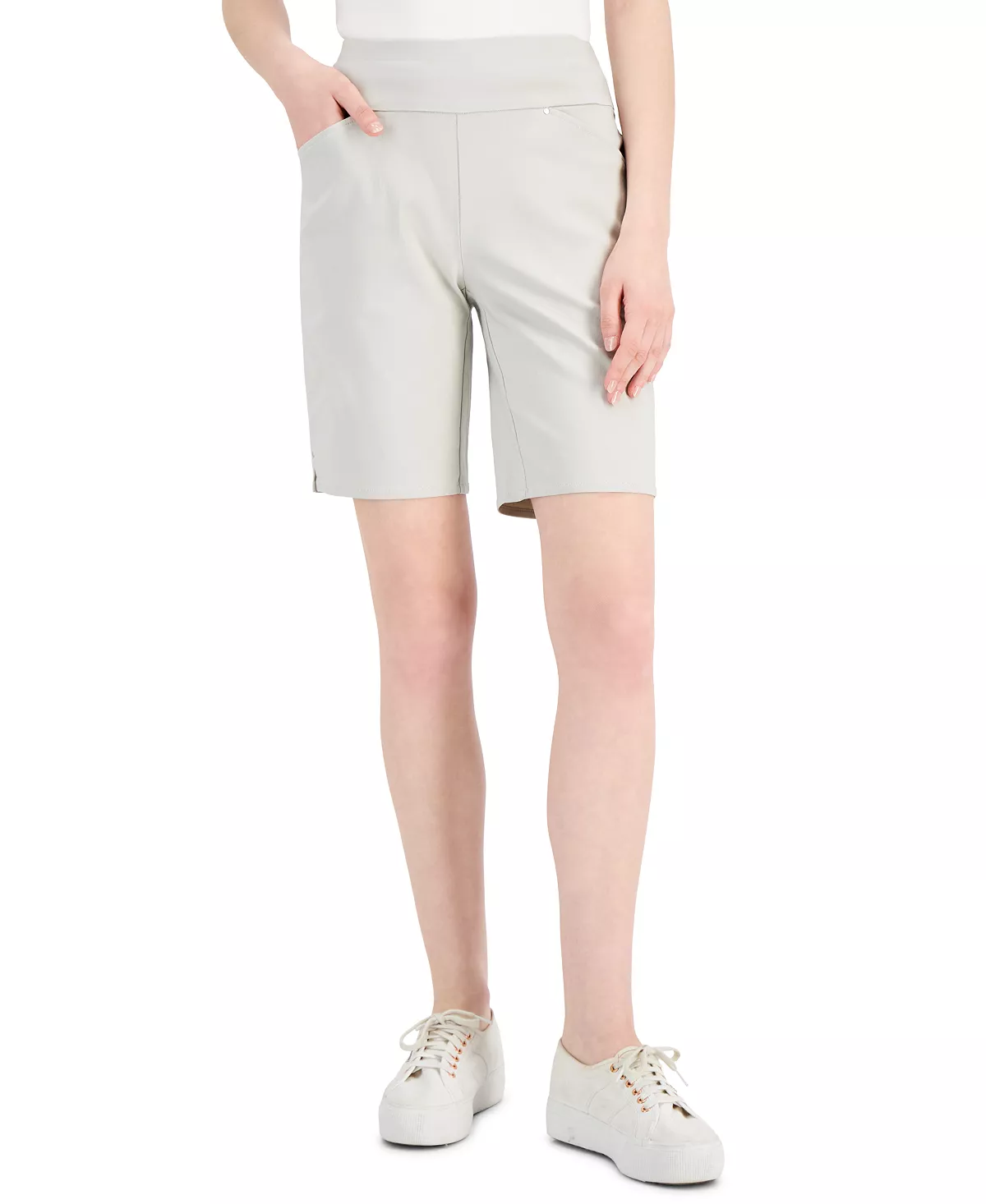 INC International Concepts Women's Mid Rise Pull-On Bermuda Shorts, Created For Macy's 5 INC International Concepts Women's Mid Rise Pull-On Bermuda Shorts, Created For Macy's - Image 5