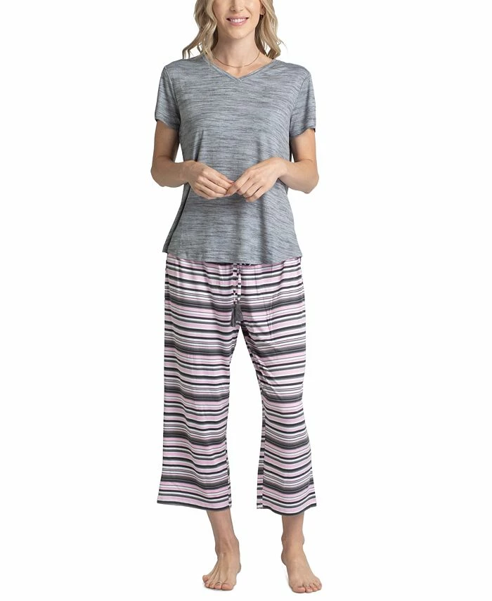 Muk Luks Women's 3-Pc. T-Shirt, Pants & Shorts Pajama Set 1 Muk Luks Women's 3-Pc. T-Shirt, Pants & Shorts Pajama Set