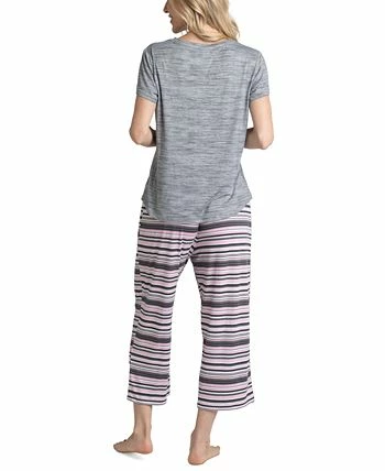 Muk Luks Women's 3-Pc. T-Shirt, Pants & Shorts Pajama Set 2 Muk Luks Women's 3-Pc. T-Shirt, Pants & Shorts Pajama Set - Image 2