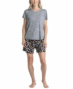 Muk Luks Women's 3-Pc. T-Shirt, Pants & Shorts Pajama Set 11 Muk Luks Women's 3-Pc. T-Shirt, Pants & Shorts Pajama Set -White Mark Shop 21729800 fpx