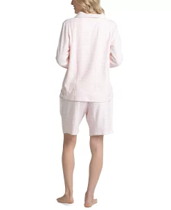 Hanes Women's 3-Pc. Tank, Long Sleeve T-Shirt & Bermuda Pajama Set -White Mark Shop 21730860 fpx