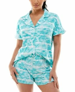 Roudelain Yummy Ruffle-Trim Notch Collar 2-Pc. Pajama Set 13 Roudelain Yummy Ruffle-Trim Notch Collar 2-Pc. Pajama Set -White Mark Shop 21742905 fpx