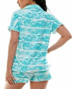 Roudelain Yummy Ruffle-Trim Notch Collar 2-Pc. Pajama Set 14 Roudelain Yummy Ruffle-Trim Notch Collar 2-Pc. Pajama Set -White Mark Shop 21742906 fpx