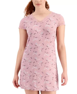 Charter Club Women's Lace-Trim Floral Chemise, Created For Macy's 8 Charter Club Women's Lace-Trim Floral Chemise, Created For Macy's -White Mark Shop 21750751 fpx