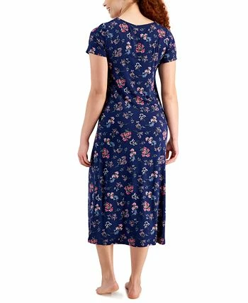 Charter Club Women's Short-Sleeve Floral Nightgown, Created For Macy's 2 Charter Club Women's Short-Sleeve Floral Nightgown, Created For Macy's - Image 2