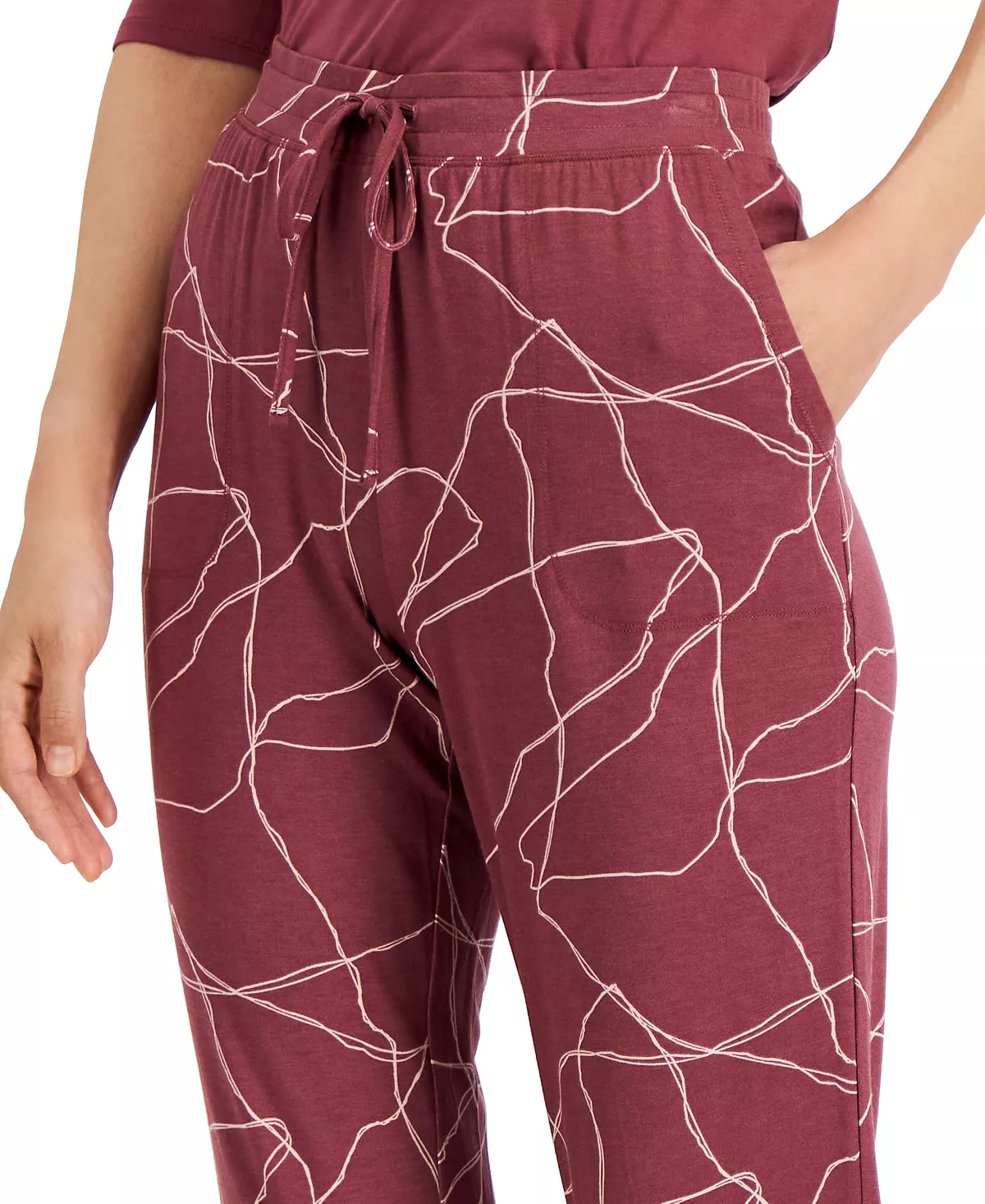 Alfani Women's Printed Sleep Jogger Pants, Created For Macy's 3 Alfani Women's Printed Sleep Jogger Pants, Created For Macy's - Image 3