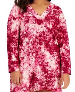 Jenni Plus Size Long Sleeve Printed Sleepshirt, Created For Macy's 8 Jenni Plus Size Long Sleeve Printed Sleepshirt, Created For Macy's -White Mark Shop 21750991 fpx