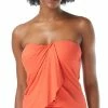 Vince Camuto Strapless Draped Tankini Top