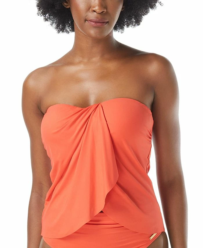 Vince Camuto Strapless Draped Tankini Top 1 Vince Camuto Strapless Draped Tankini Top