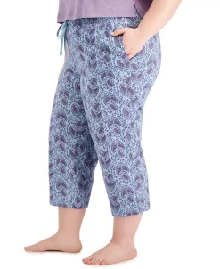 Charter Club Plus Size Printed Cotton Sleep Pants, Created For Macy's -White Mark Shop 21774863 fpx