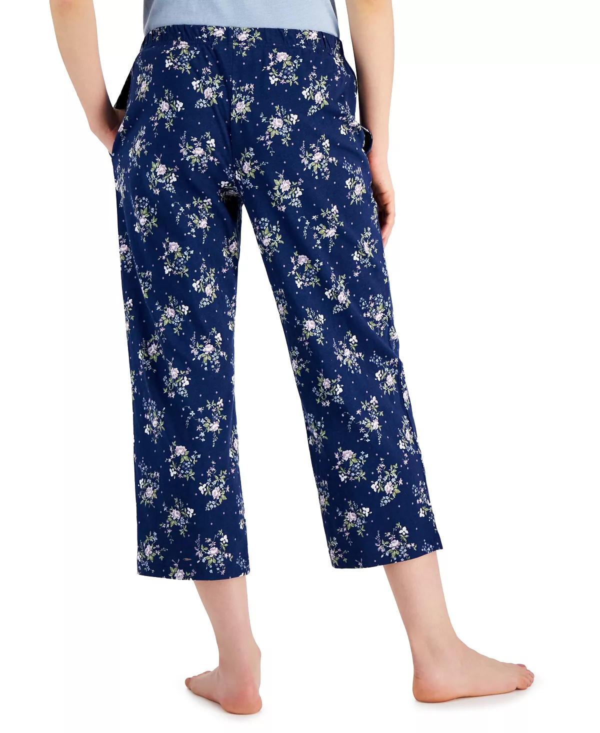 Charter Club Women's Printed Cotton Capri Pajama Pants, Created For Macy's 4 Charter Club Women's Printed Cotton Capri Pajama Pants, Created For Macy's - Image 4