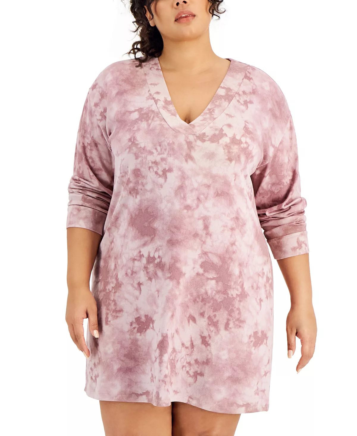 Jenni Plus Size Long Sleeve Printed Sleepshirt, Created For Macy's 5 Jenni Plus Size Long Sleeve Printed Sleepshirt, Created For Macy's - Image 5