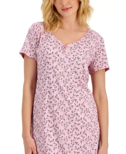 Charter Club Women's Short Sleeve Cotton Essentials Chemise Nightgown, Created For Macy's 10 Charter Club Women's Short Sleeve Cotton Essentials Chemise Nightgown, Created For Macy's -White Mark Shop 21878464 fpx
