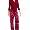 Jenni Women's Printed Wide-Leg Fleece Pajama Pants, Created For Macy's