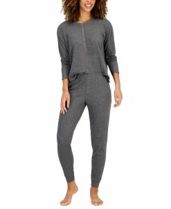 Jenni Women's Waffle Henley Sleep Top, Created For Macy's