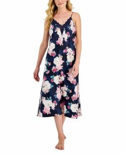 INC International Concepts Women's Bouquet Lace-Trim Nightgown, Created For Macy's
