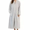 Charter Club Woman's Plush Zig Zag Zipper Robe, Created For Macy's