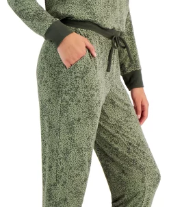 Alfani Women's Printed French Terry Jogger Pants, Created For Macy's 7 Alfani Women's Printed French Terry Jogger Pants, Created For Macy's -White Mark Shop 21921077 fpx