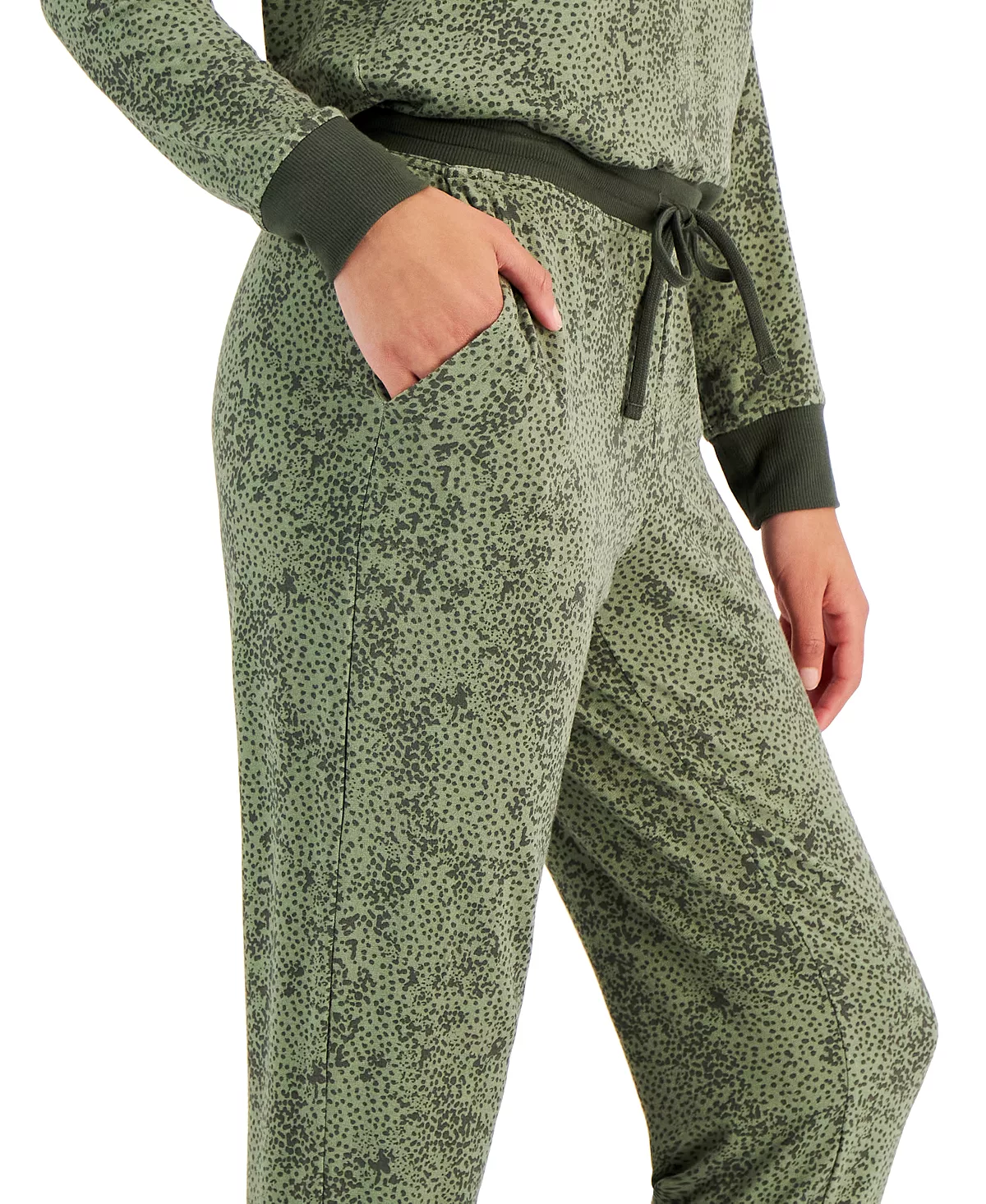 Alfani Women's Printed French Terry Jogger Pants, Created For Macy's 3 Alfani Women's Printed French Terry Jogger Pants, Created For Macy's - Image 3