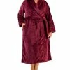 Charter Club Plus Size Plush Zig Zag Wrap Robe, Created For Macy's
