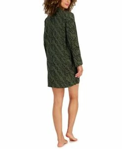 Alternative view of Alfani Women's Printed Point-Collar Chemise Nightgown, Created For Macy's
