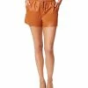 Jessica Simpson Women's Elizabeth Faux-Leather Drawstring Shorts