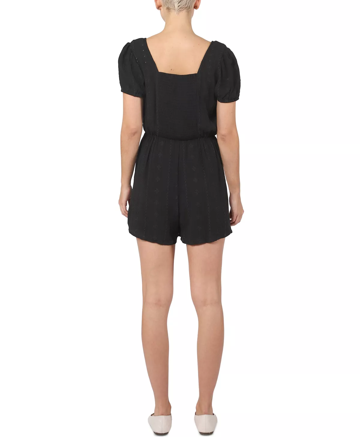 Black Tape Women's Cotton Eyelet Romper 3 Black Tape Women's Cotton Eyelet Romper - Image 3