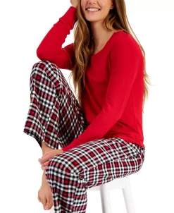 Charter Club Women's Yarn Dyed Flannel Plaid Pajama Pants, Created For Macy's 6 Charter Club Women's Yarn Dyed Flannel Plaid Pajama Pants, Created For Macy's -White Mark Shop 22075323 fpx