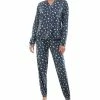 Roudelain Women's Cozy Luxe Floral Henley Pajama Set