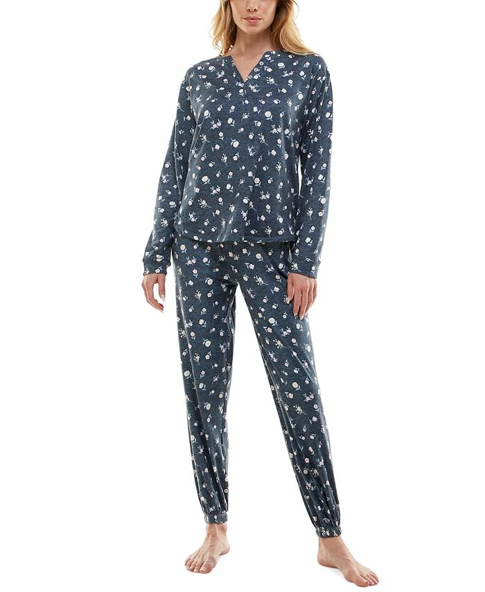 Roudelain Women's Cozy Luxe Floral Henley Pajama Set 1 Roudelain Women's Cozy Luxe Floral Henley Pajama Set