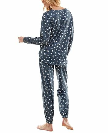 Roudelain Women's Cozy Luxe Floral Henley Pajama Set 5 Roudelain Women's Cozy Luxe Floral Henley Pajama Set - Image 5