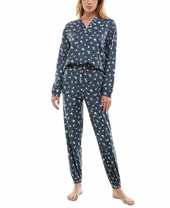 Roudelain Women's Cozy Luxe Floral Henley Pajama Set 7 Roudelain Women's Cozy Luxe Floral Henley Pajama Set - Image 7