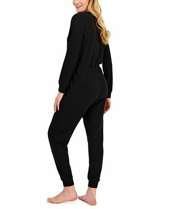 Alfani Women's Long Sleeve Tie Waist Sleep Jumpsuit, Created For Macy's 2 Alfani Women's Long Sleeve Tie Waist Sleep Jumpsuit, Created For Macy's - Image 2