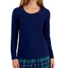 Charter Club Women's Solid Scoop Neck Sleep Top, Created For Macy's