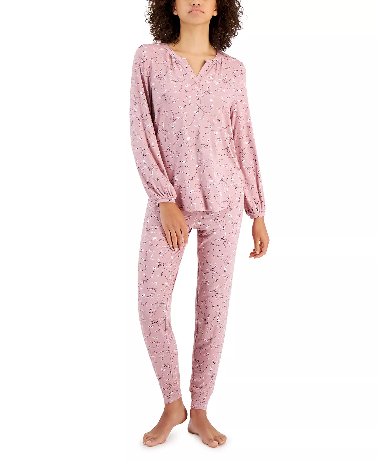 Charter Club Women's Modern Essentials Long Sleeve Pajama Set, Created For Macy's 7 Charter Club Women's Modern Essentials Long Sleeve Pajama Set, Created For Macy's - Image 7