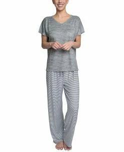 Hanes Women's Relaxed Butter-Knit Short Sleeve Pajama Set 13 Hanes Women's Relaxed Butter-Knit Short Sleeve Pajama Set -White Mark Shop 22171020 fpx