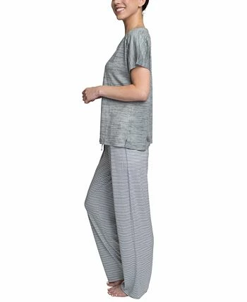 Hanes Plus Size Relaxed Butter-Knit Short Sleeve Pajama Set 3 Hanes Plus Size Relaxed Butter-Knit Short Sleeve Pajama Set - Image 3