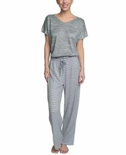 Hanes Plus Size Relaxed Butter-Knit Short Sleeve Pajama Set 15 Hanes Plus Size Relaxed Butter-Knit Short Sleeve Pajama Set -White Mark Shop 22171257 fpx