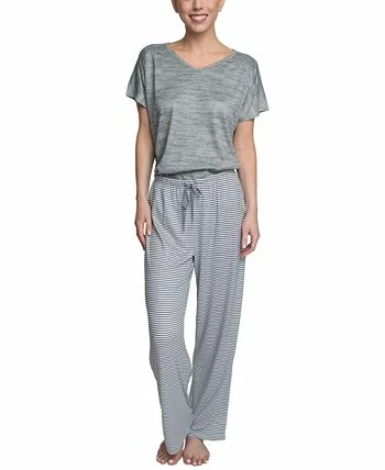 Hanes Plus Size Relaxed Butter-Knit Short Sleeve Pajama Set 6 Hanes Plus Size Relaxed Butter-Knit Short Sleeve Pajama Set - Image 6